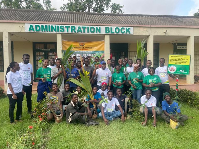 ASA Savings and Kwadaso Agricultural College partner to plant over 800 seedlings