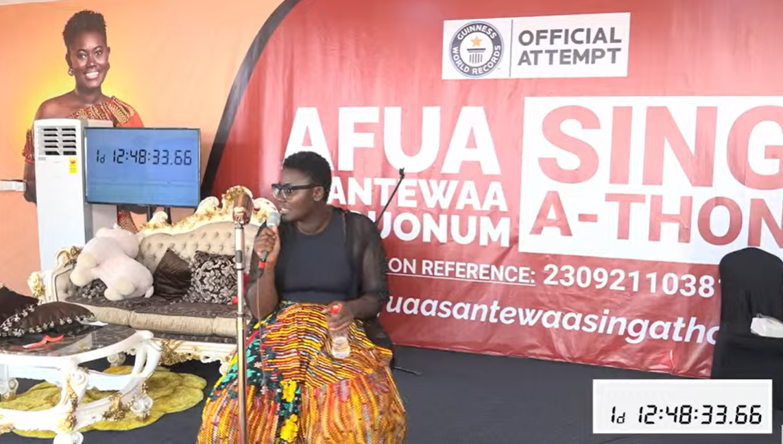 Afua Asantewaa loses out on GWR sing-a-thon record again - Nsemkeka