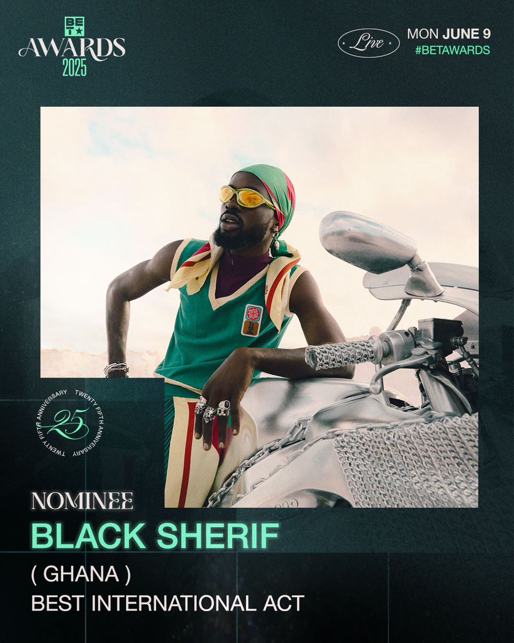 BLACK SHERIF EARNS NOMINATION FOR BEST INTERNATIONAL ACT AT 2025 BET AWARDS - Nsemkeka