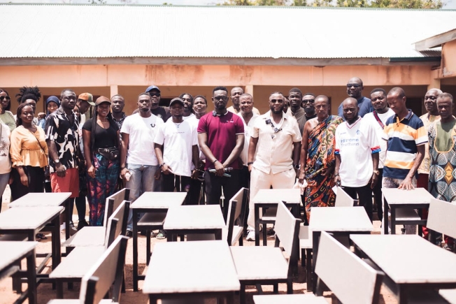 DJ Mensah Foundation donates desks, learning materials to Akokoase AEDA School