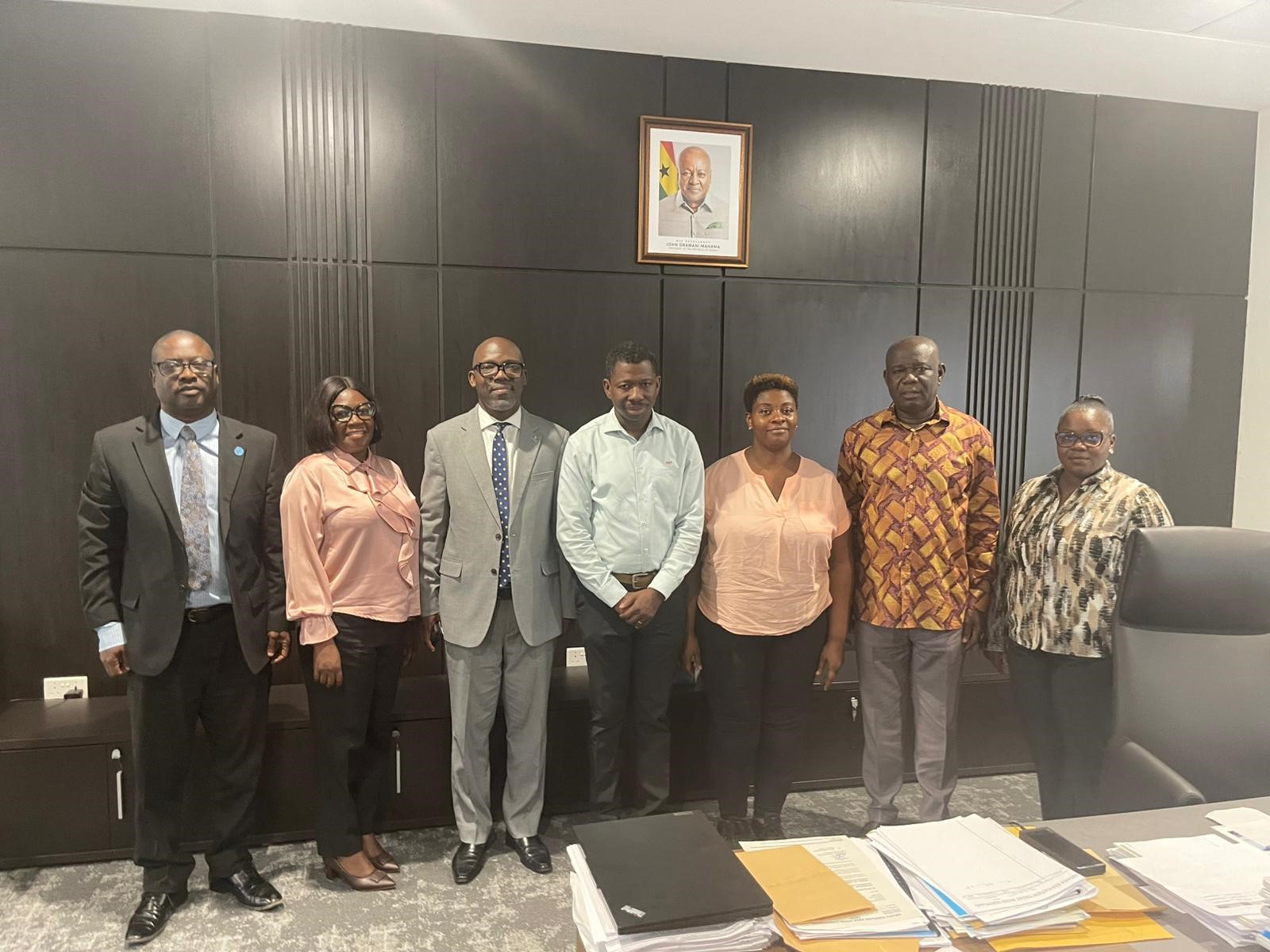 Dr Joseph Danquah leads University of Bradford alumni to pay a courtesy call on GETFund Administrator - Nsemkeka