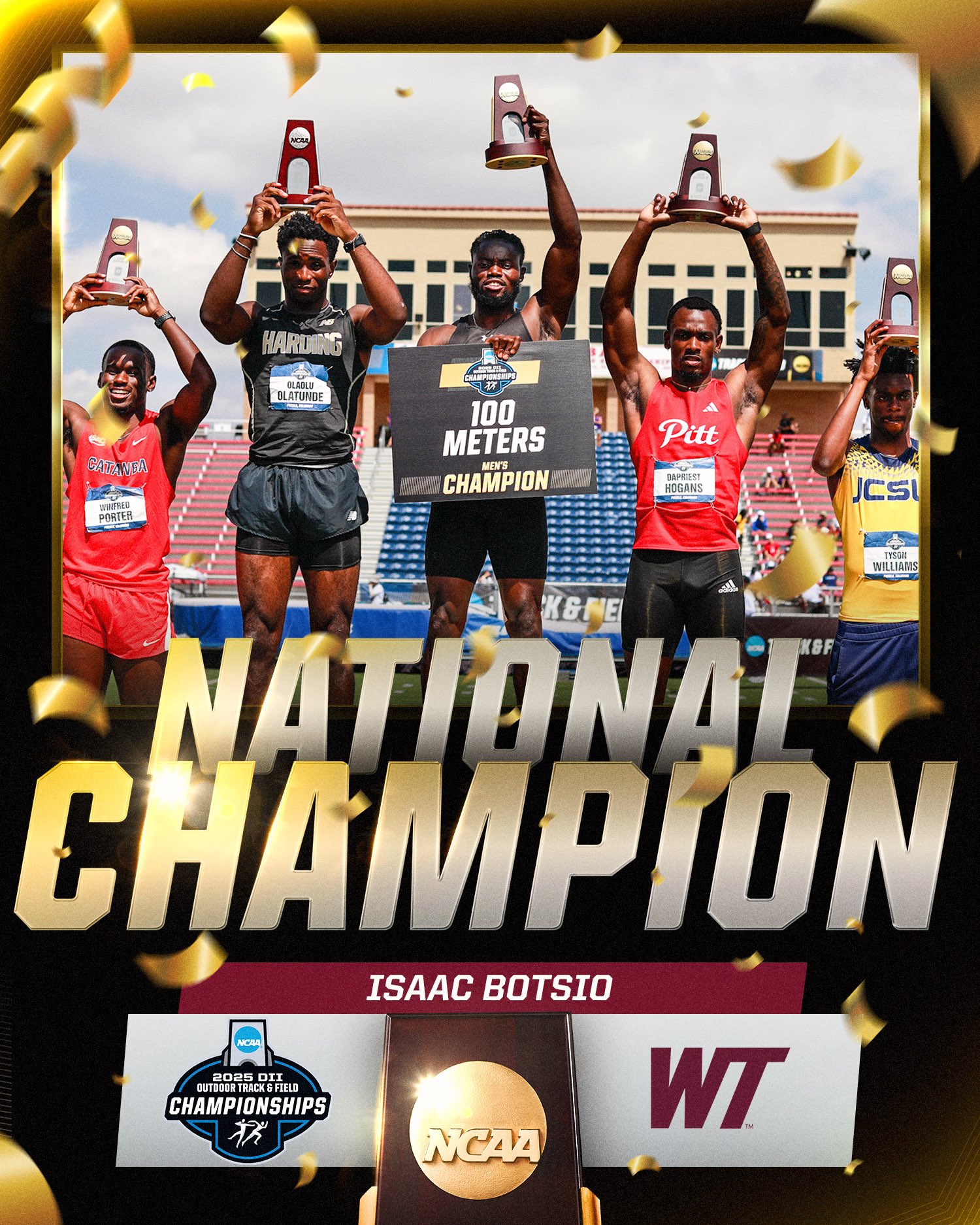 Isaac Botsio clocks 9.94s to win NCAA DII - Nsemkeka
