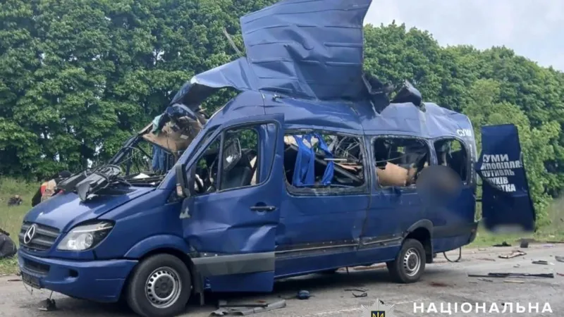 Nine reported killed in Russian strike on civilian bus in Ukraine - Nsemkeka