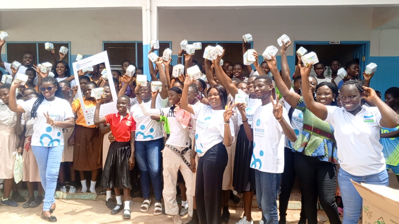Pedato Foundation donates sanitary pads at Adagya D/A School to fight period poverty - Nsemkeka