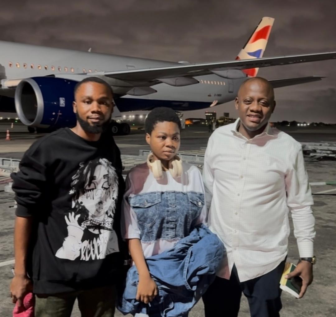 Suzzy Pinamang arrives in UK for eye surgery after Ibrahim Mahama’s intervention - Nsemkeka