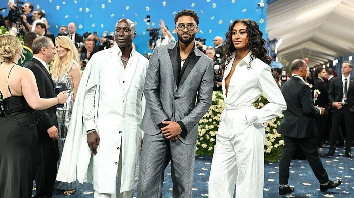 Ozwald Boateng (L), was at this month's Met Gala, with his son (C), Oscar, and daughter (R), Emilia