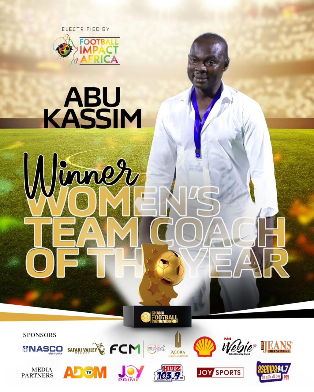 Abu Kassim claims Women’s Coach of the Year at Ghana Football Awards - Nsemkeka
