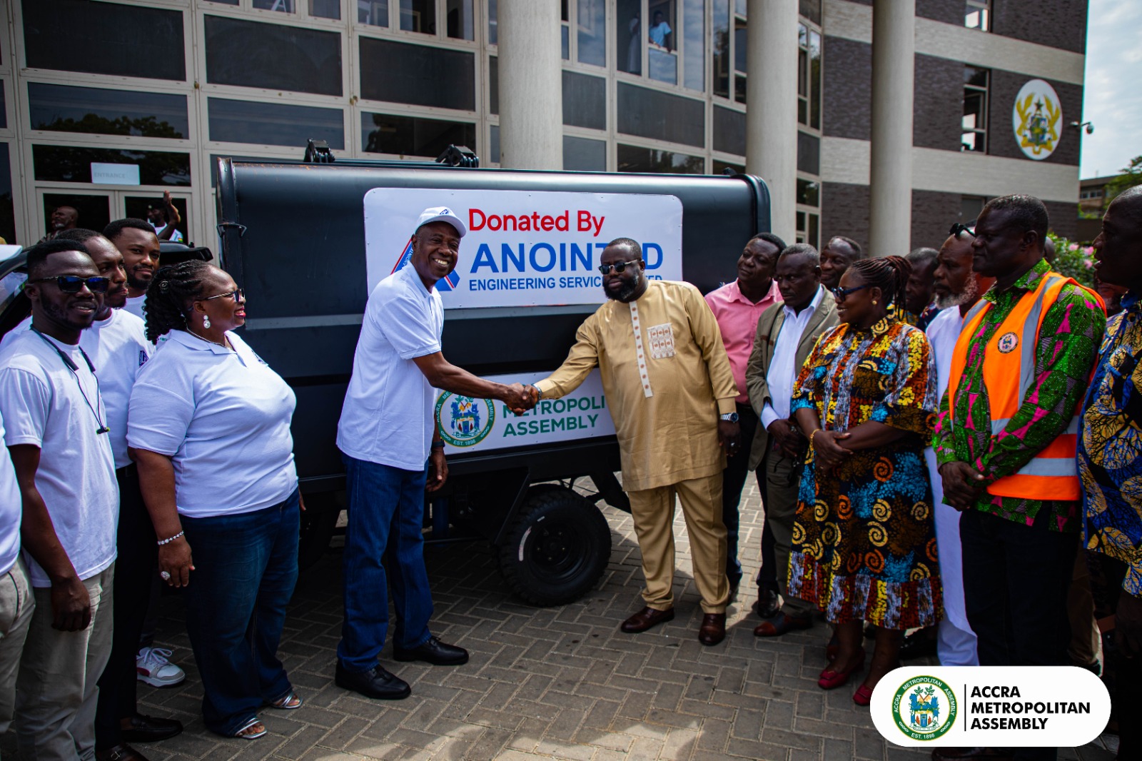 Anointed Engineering donates 'Borla Macho III’ tricycle to support sanitation drive in Accra - Nsemkeka