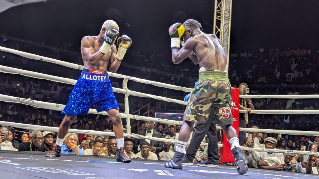 Battle of the Beasts: Theo Allotey batters Daniel Gorsh to win WBO African Bantamweight title - Nsemkeka