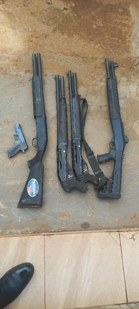 Five excavators, guns seized in joint anti-galamsey raid in Ahafo Ano South West - Nsemkeka