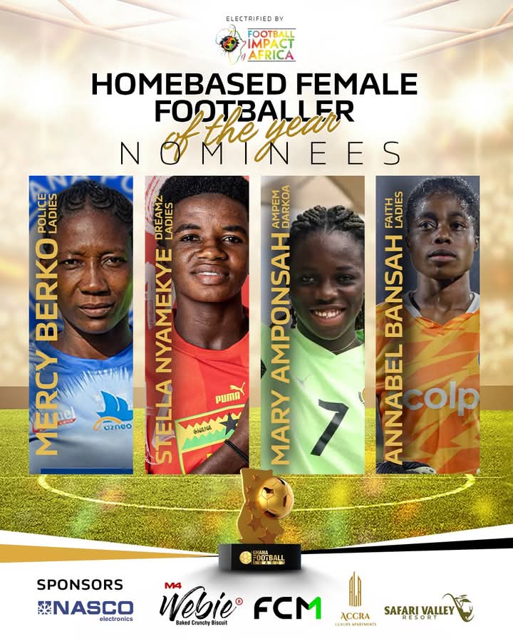 Ghana Football Awards 2025: Mary Berko, 3 others nominated for Home-based Footballer of the Year - Nsemkeka
