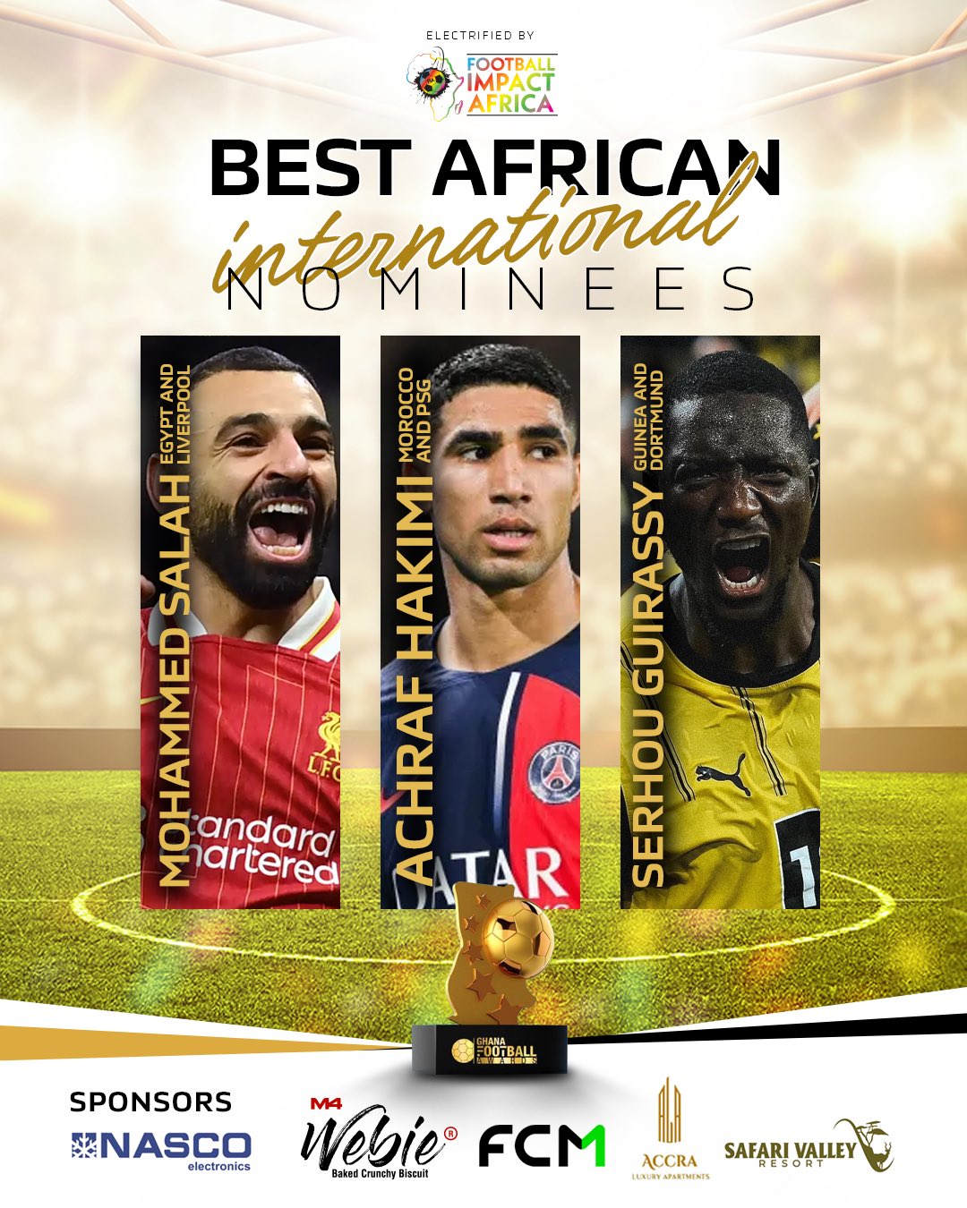 Ghana Football Awards: Salah, Hakimi, Guirassy nominated for best African international - Nsemkeka
