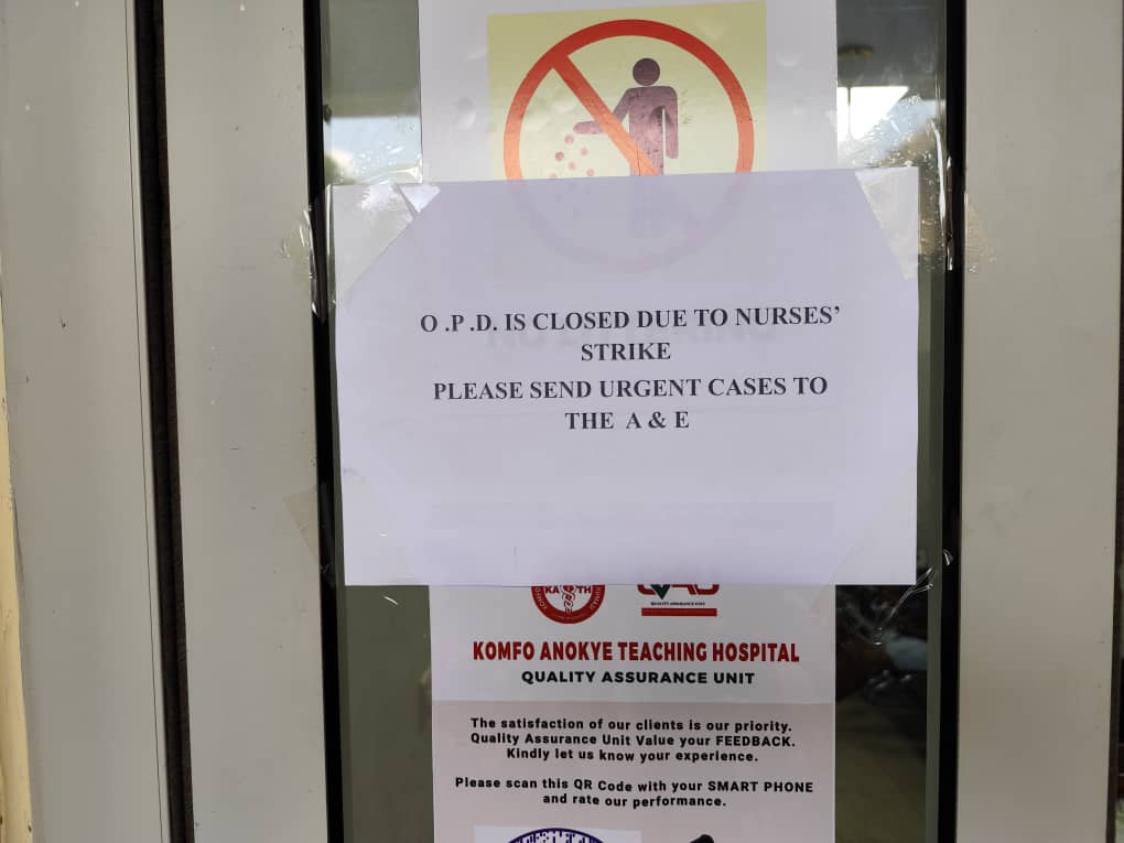 KATH shuts down OPD amid nurses’ strike  - Ghana Business News