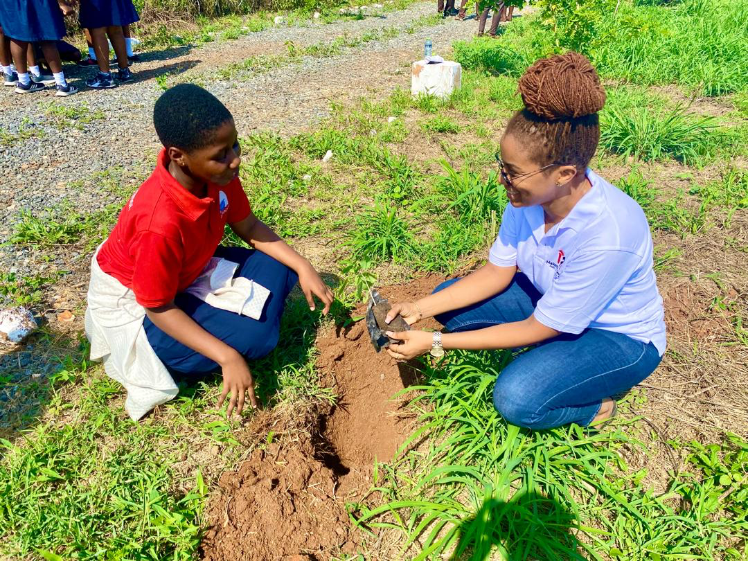 Makers and Partners leads planting exercise at GAF Critical Care and Emergency Hospital - Nsemkeka