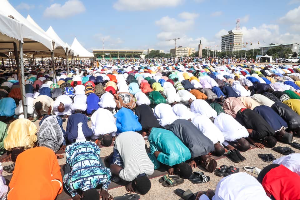 Photos: Thousands of Muslims observe Eid al-Adha 2025 at Independence Square - Nsemkeka