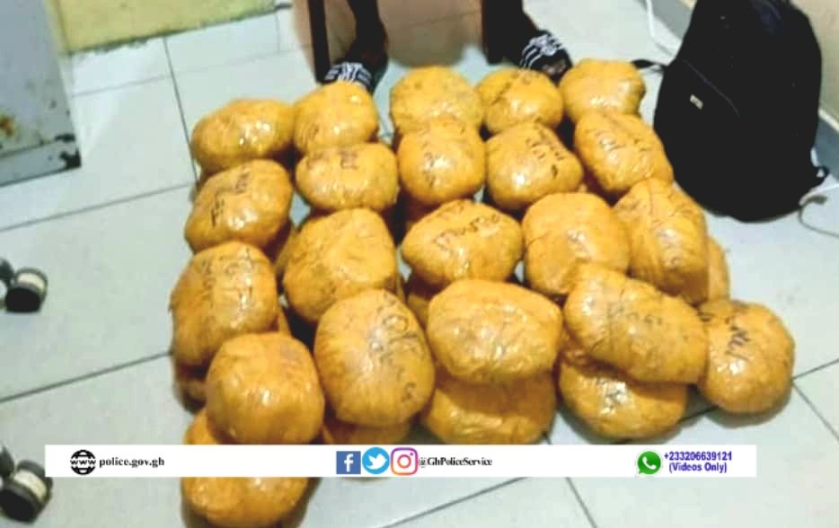 Police arrest man with 40 parcels of suspected narcotics on Accra-Somanya highway - Nsemkeka