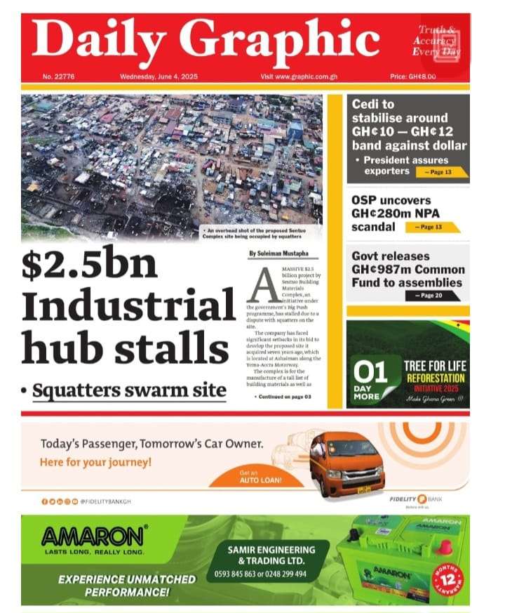 Today's front pages: Wednesday, June 4, 2025 - Nsemkeka