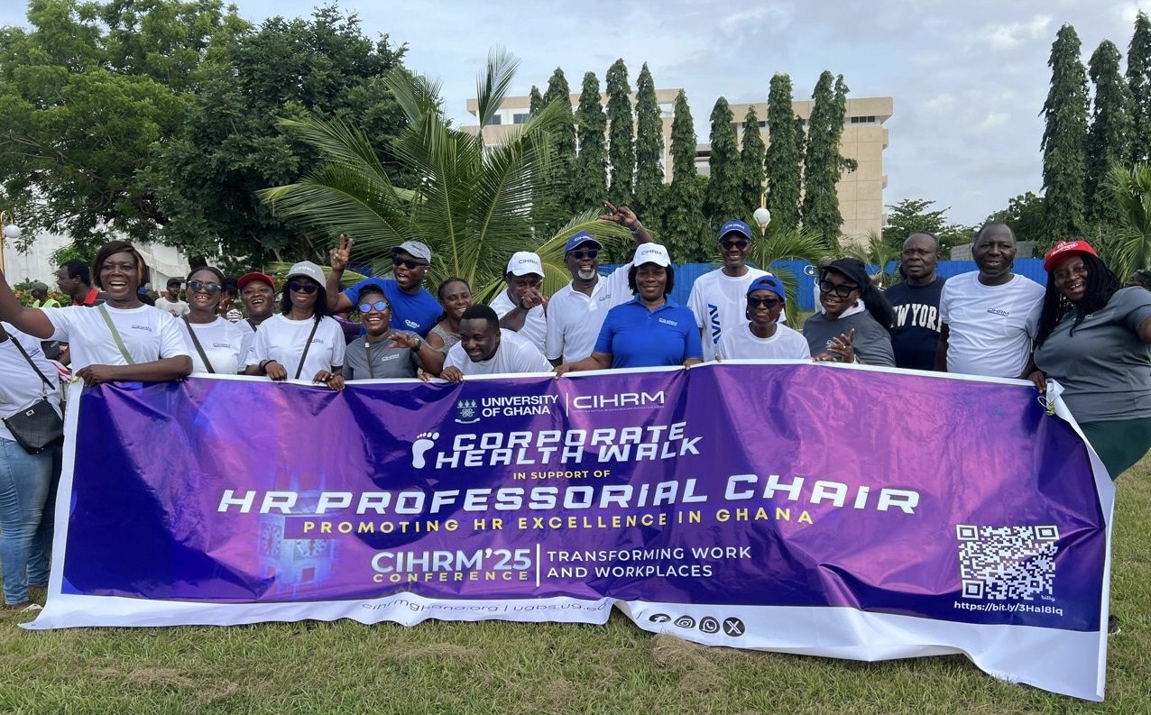 UGBS, CIHRM Ghana hold corporate health walk to support HRM professorial chair fundraising - Nsemkeka