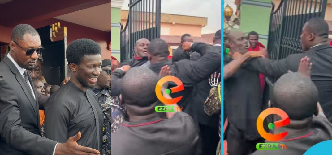 Video Of Cheddar’s Bodyguard Bẽating A Man At The Funeral Of Mamponghene Gets Netizens Talking – Watch - Nsemkeka.com