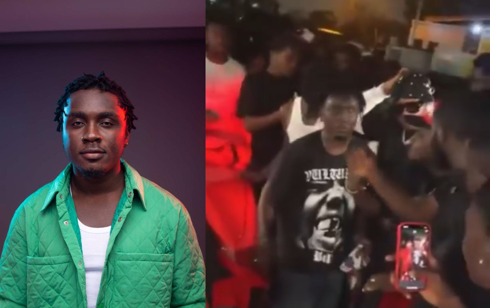 Watch Video Of The Moment Kweku Smoke’s $60,000 Corvette Reportedly Got Damaged At Legon Pent Hall Week To The Surprise Of Many - Nsemkeka.com