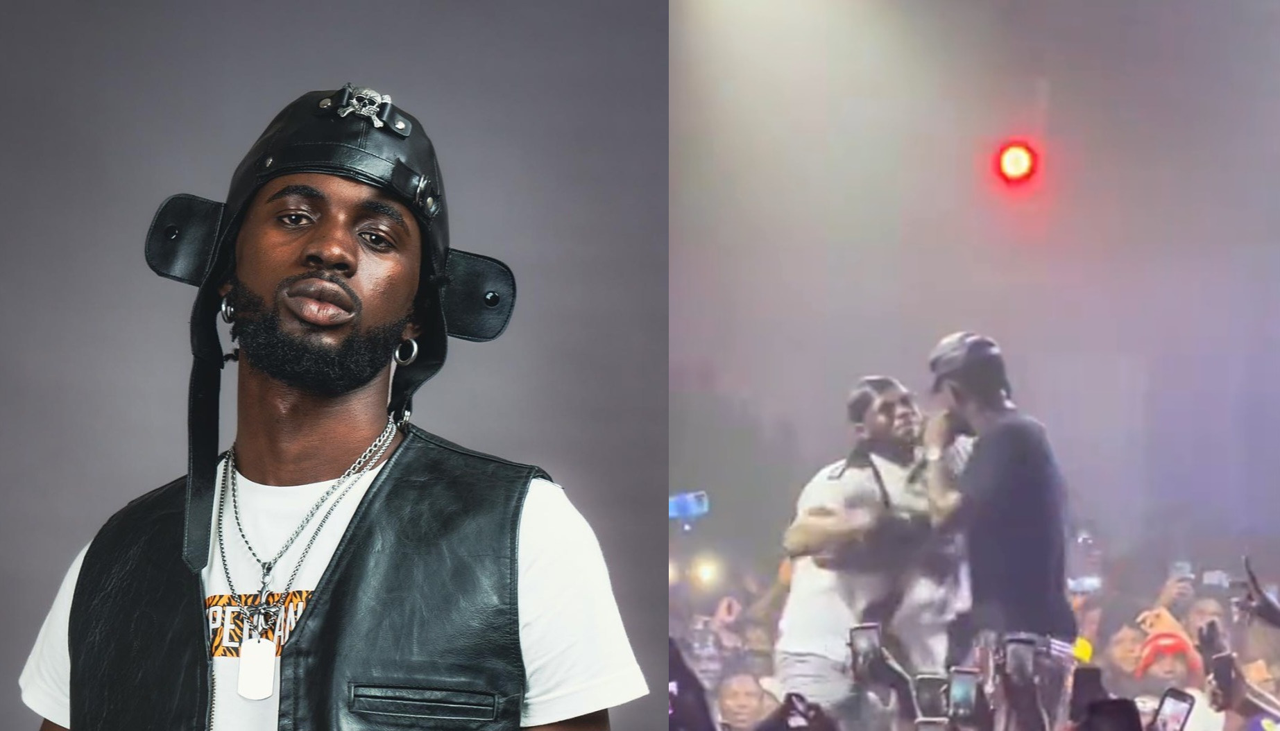 ‘Crãzy’ Fan Of Black Sherif Hĩts Him And Bũrsts His Mouth During His Live Performance – Watch - Nsemkeka.com